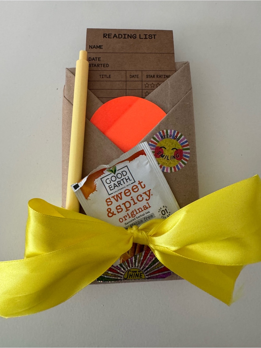 Blind Date with a Book Gift Wrapped with Yellow & Orange Accent